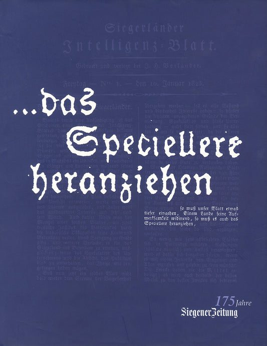 das Speciellere heranziehen