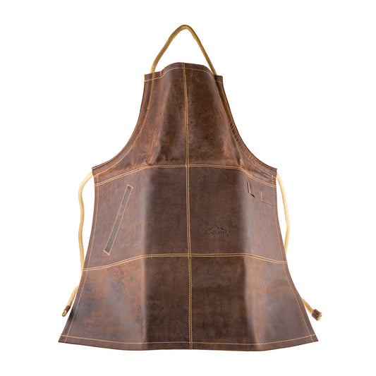 Grillschürze Büffelleder FUNKENFEUER, Farbe coffee