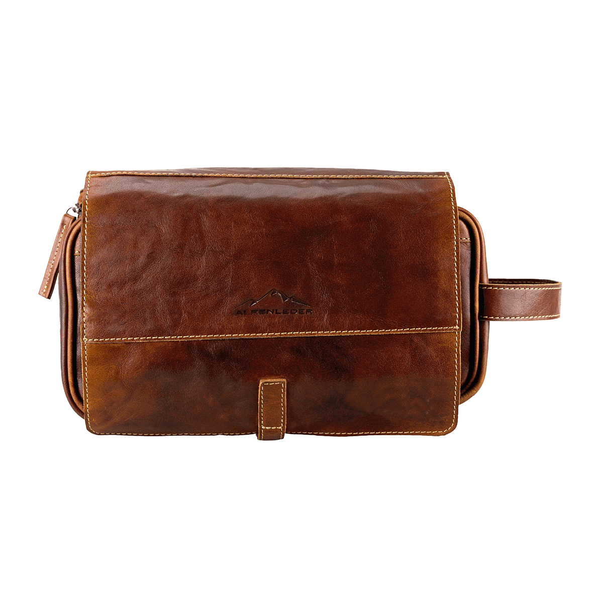 Kulturbeutel ROLL UP, Farbe cognac