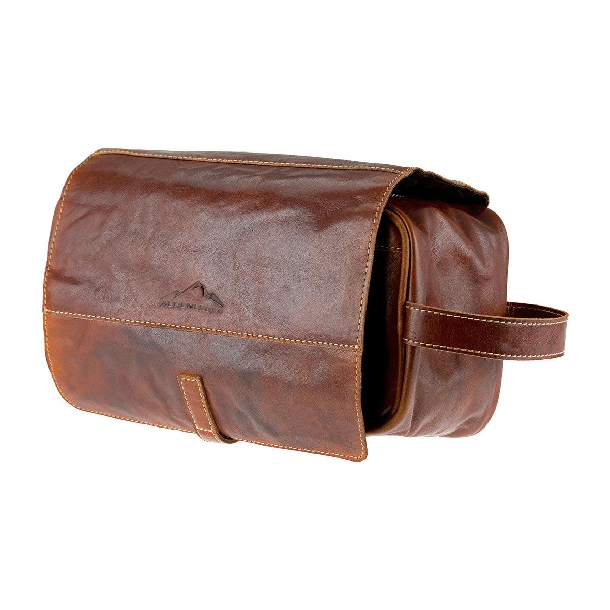 Kulturbeutel ROLL UP, Farbe cognac