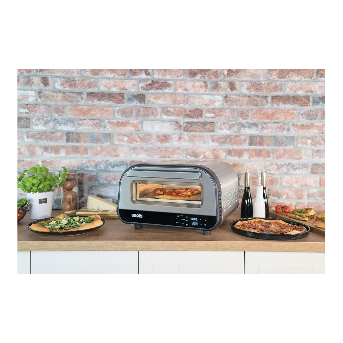 Pizzaofen mit digitalem Touch-Control-Display