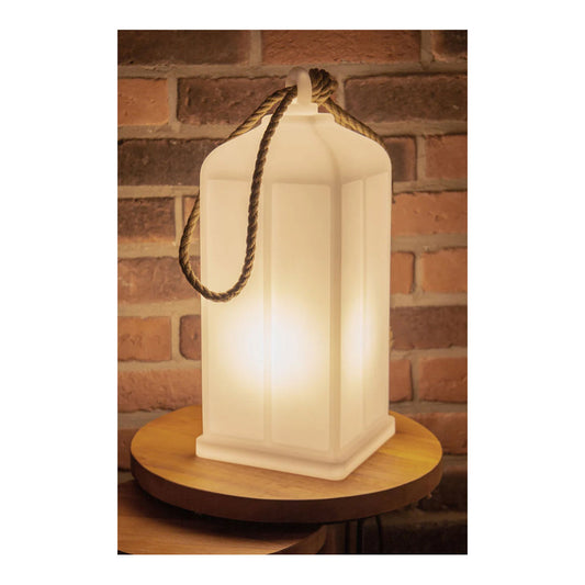 Leuchtende Laterne, Solar, weiß