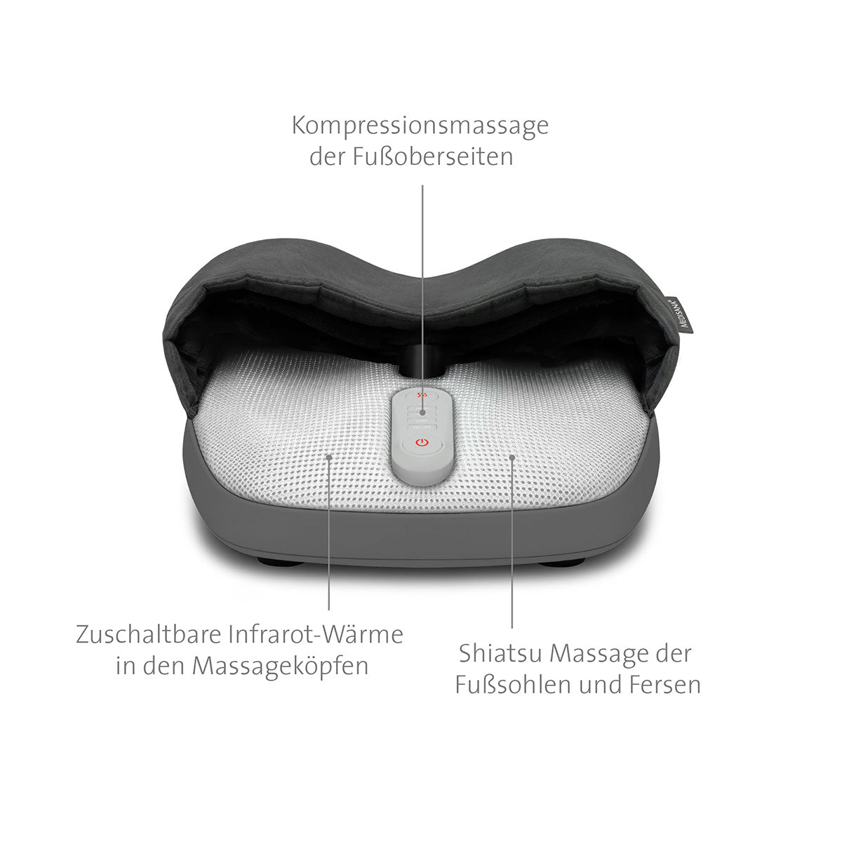 Shiatsu-Fußmassage, inkl. Rotlicht- und Wärmefunktion