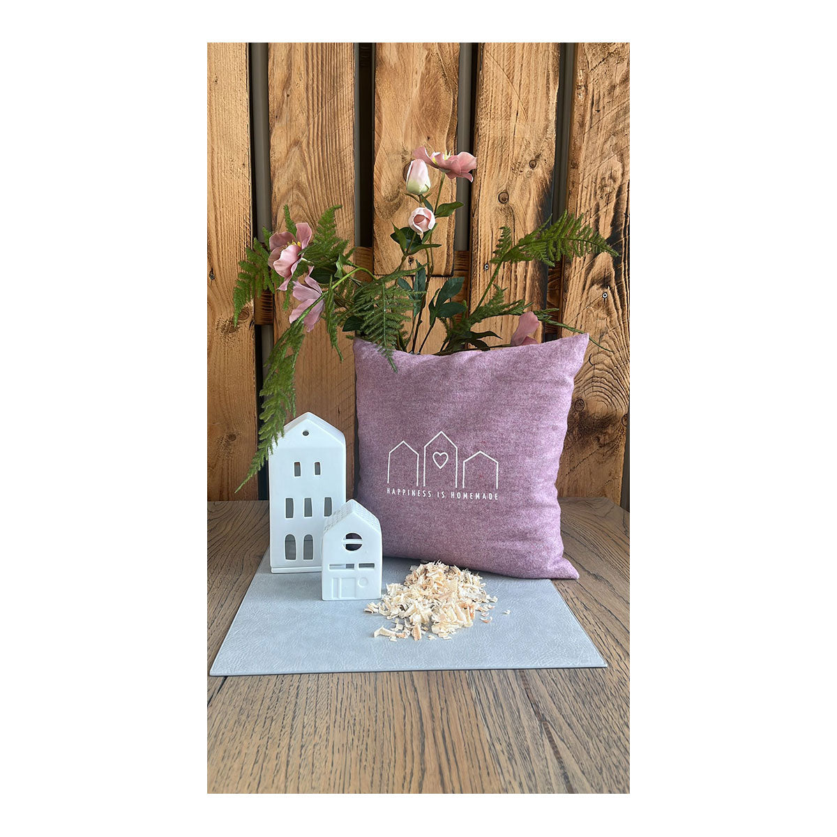 Flanell Zirbenkissen, Brombeer, 30 x 30 cm