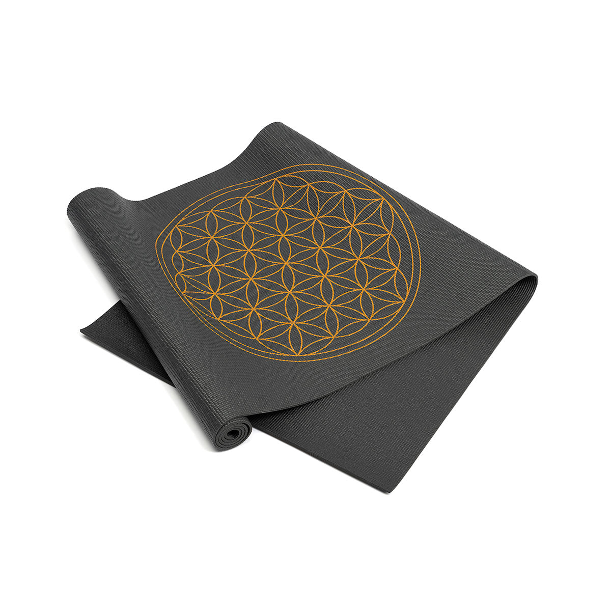 Yogamatte Blume des Lebens, anthrazit