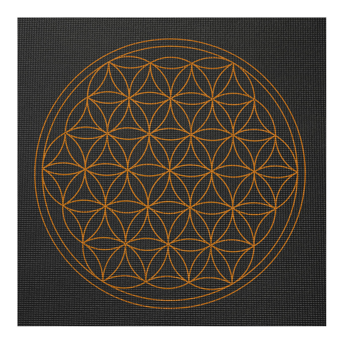 Yogamatte Blume des Lebens, anthrazit