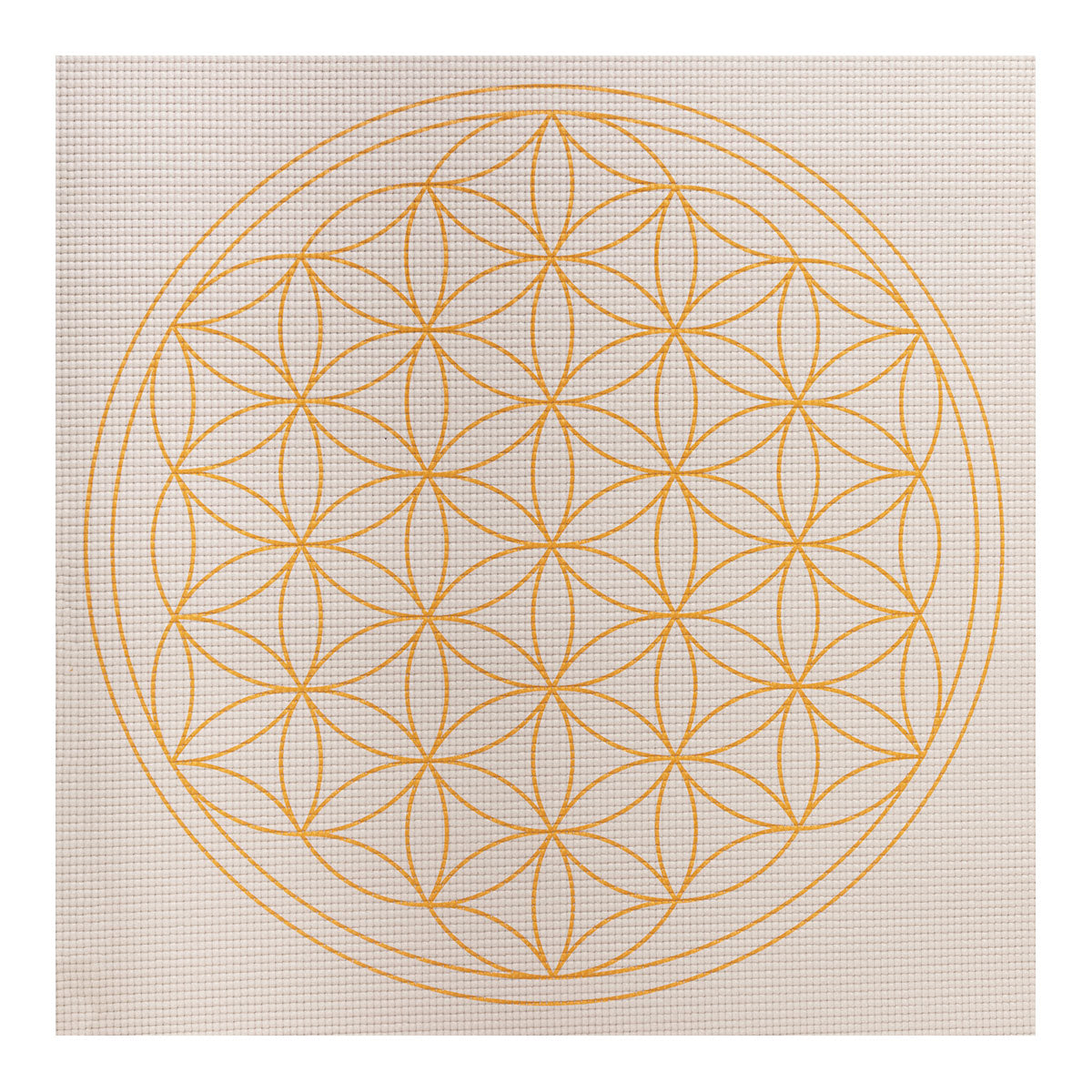 Yogamatte Blume des Lebens, silber