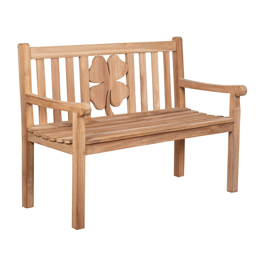 Teak-Gartenbank Kleeblatt