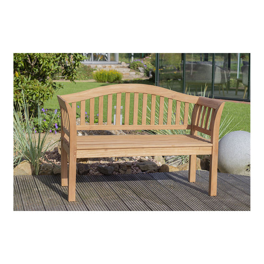 Teak-Gartenbank Wave