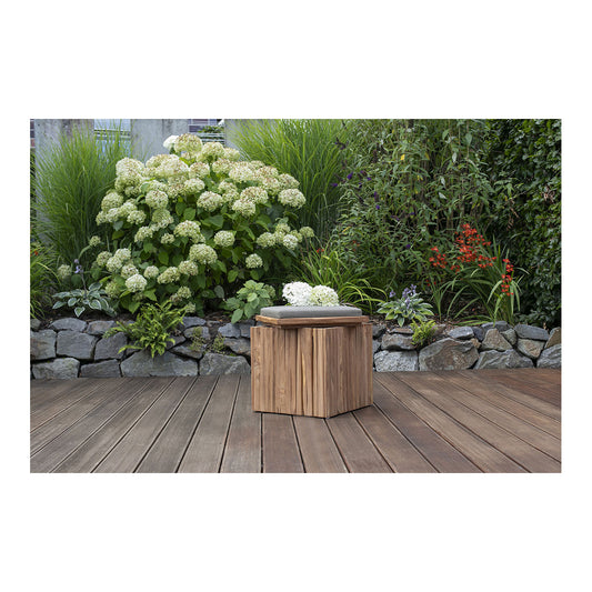 Teak-Box / -Hocker, inkl. Kissenauflage
