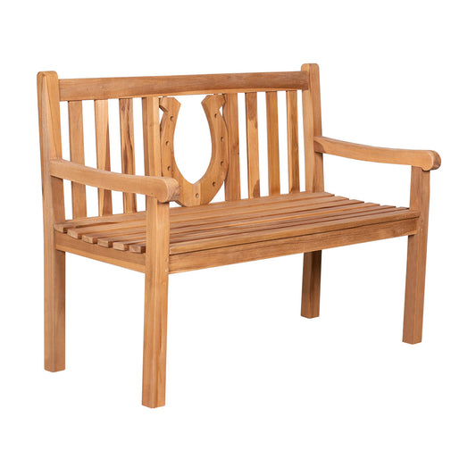 Teak-Gartenbank Hufeisen