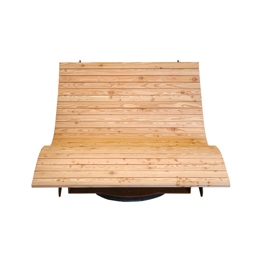 Doppelliege, Edelrost, Lärchenholz