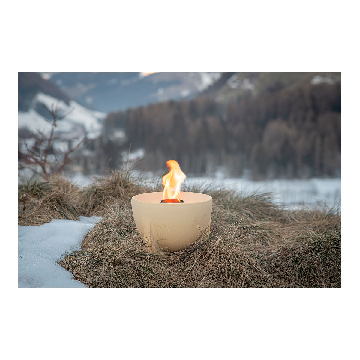 Schmelzfeuer (Outdoor) mit Deckel, CeraNatur, Brennmaterial Wachs