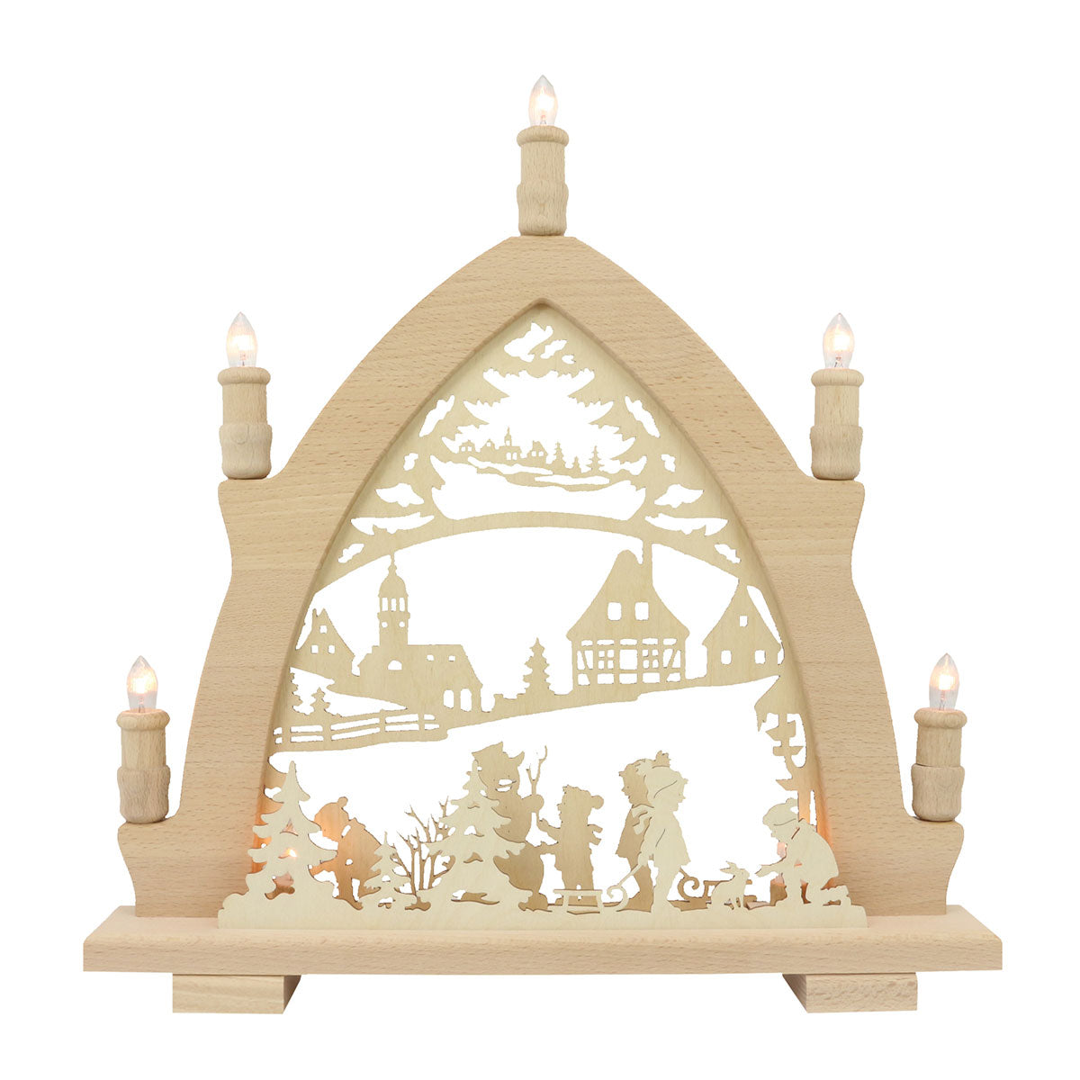 Leuchterbogen Winterkinder 5-flammig