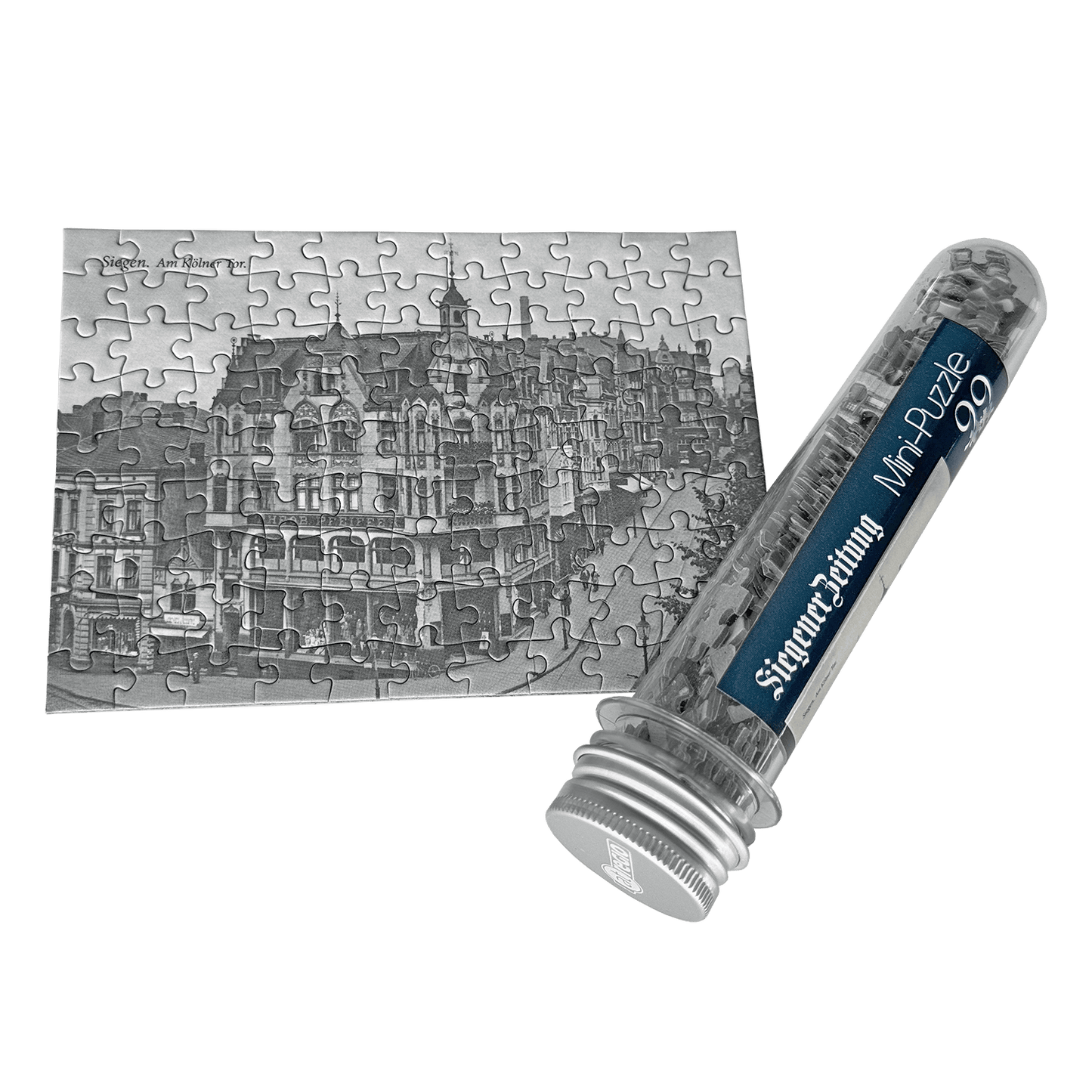 BUNDLE: SIEGEN . Historischer Bildkalender 2025 + Mini-Puzzle im Reagenzglas