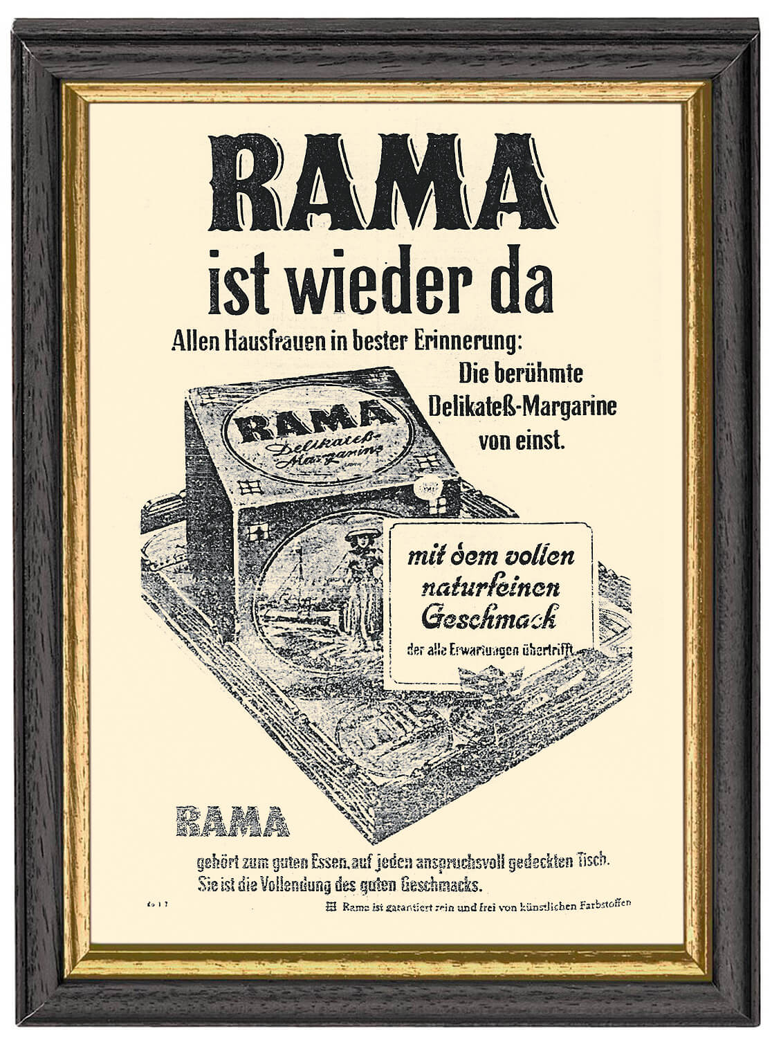 Historische Anzeigen im Rahmen