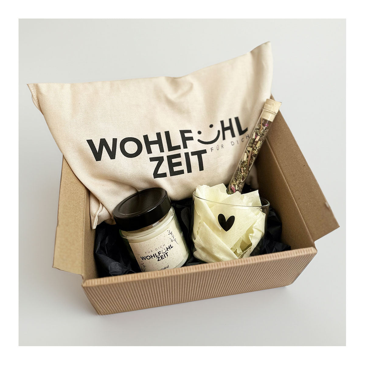 Geschenk-Set – Kleine Wohlfühlzeit mit Kirschkernkissen