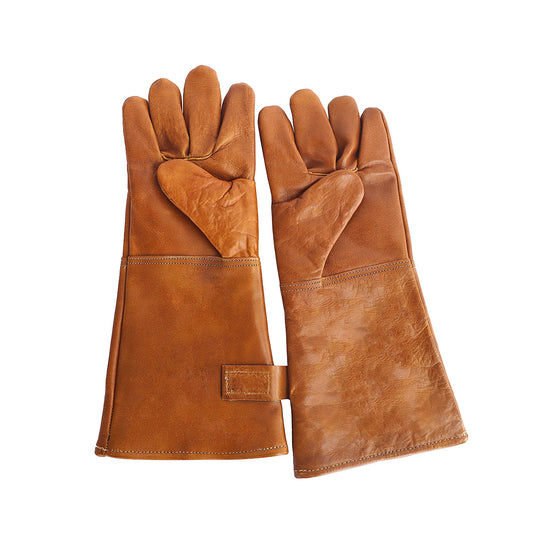 Grillhandschuhe Büffelleder, Farbe cognac