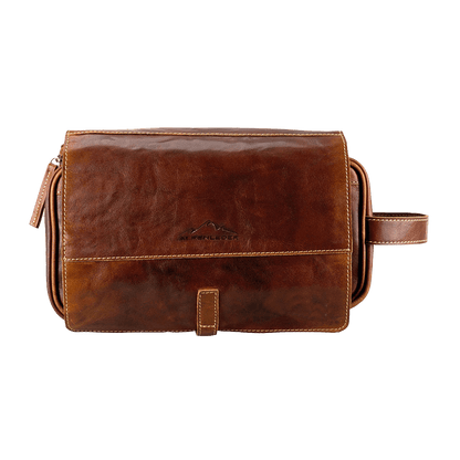 Kulturbeutel ROLL UP, Farbe cognac