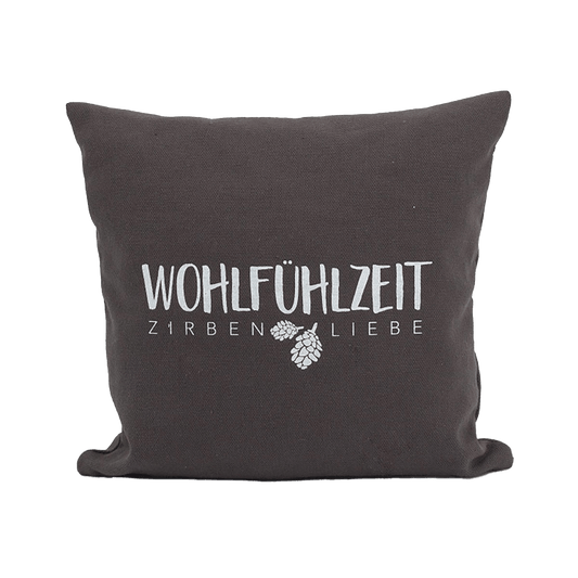 Kissen Wohlfühlzeit Anthrazit 40 x 40 cm