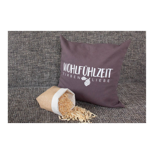 Kissen Wohlfühlzeit Anthrazit 40 x 40 cm