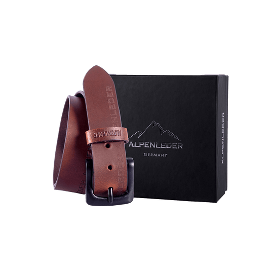 Ledergürtel ALPENLEDER, cognac, Gr. S – XL