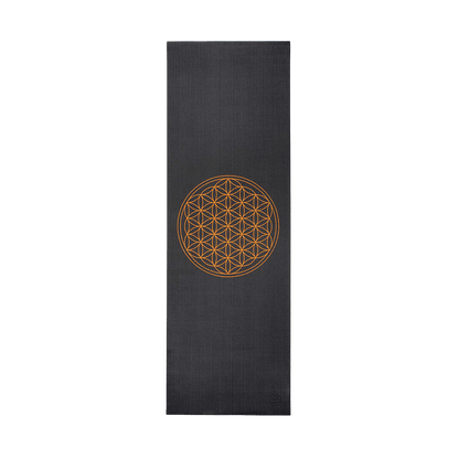 Yogamatte Blume des Lebens, anthrazit