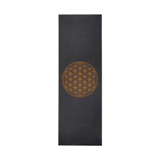 Yogamatte Blume des Lebens, anthrazit