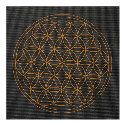 Yogamatte Blume des Lebens, anthrazit