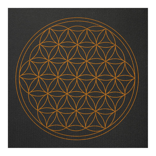 Yogamatte Blume des Lebens, anthrazit