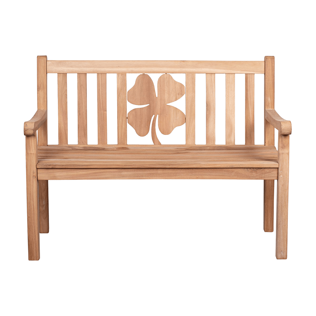 Teak-Gartenbank Kleeblatt