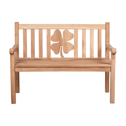 Teak-Gartenbank Kleeblatt