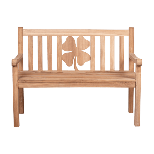 Teak-Gartenbank Kleeblatt