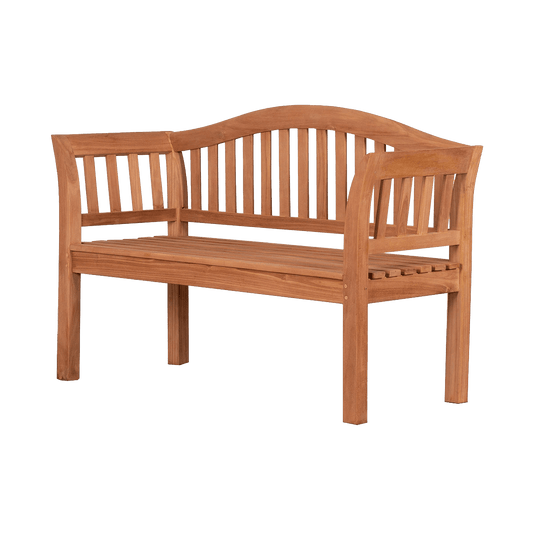 Teak-Gartenbank Wave