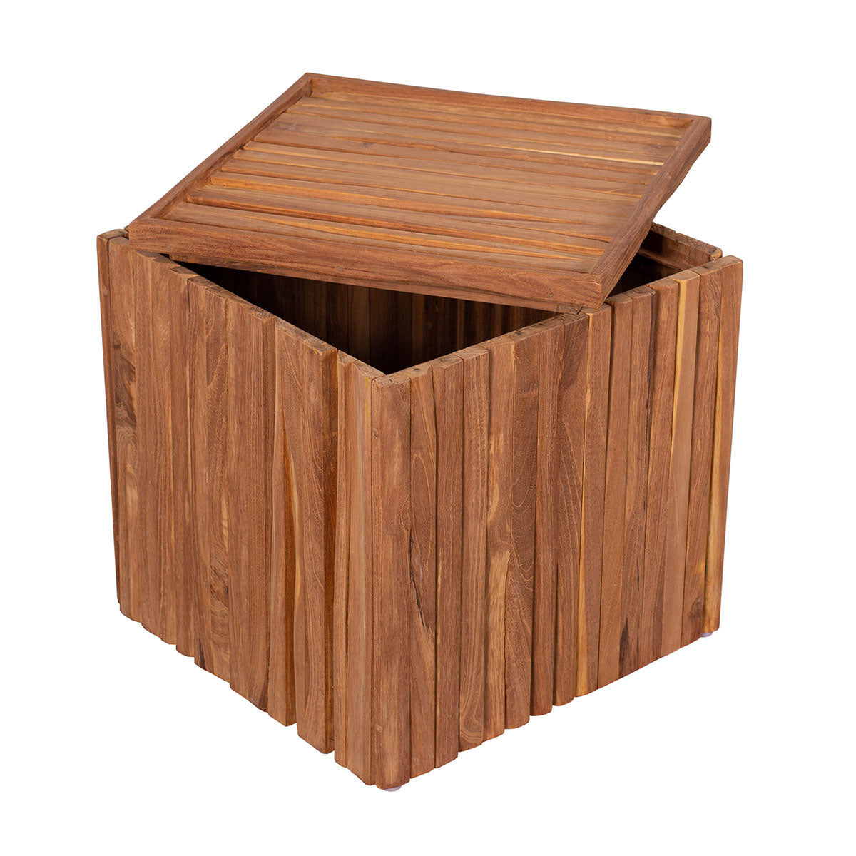 Teak-Box / -Hocker, inkl. Kissenauflage