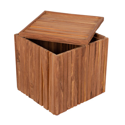 Teak-Box / -Hocker, inkl. Kissenauflage