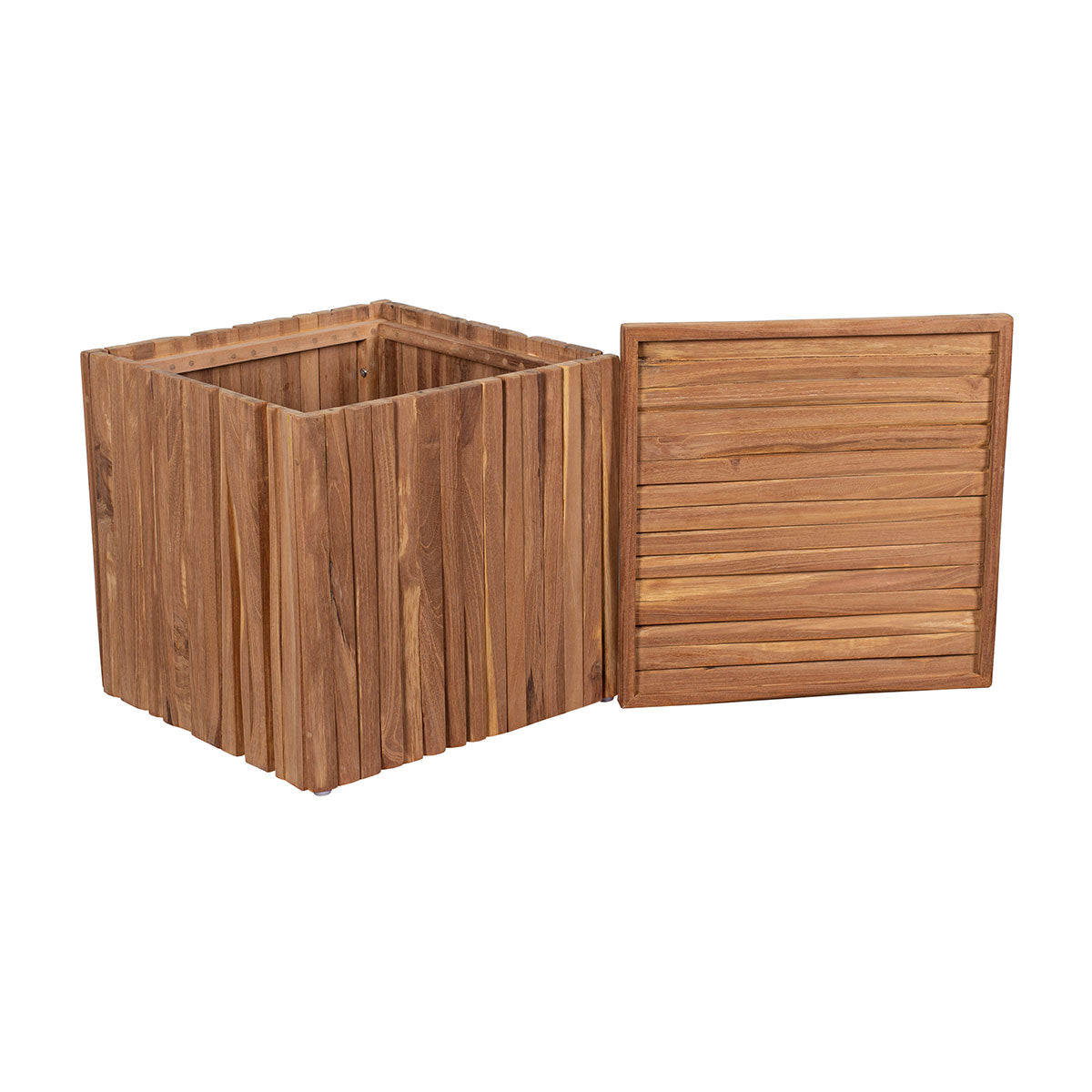 Teak-Box / -Hocker, inkl. Kissenauflage