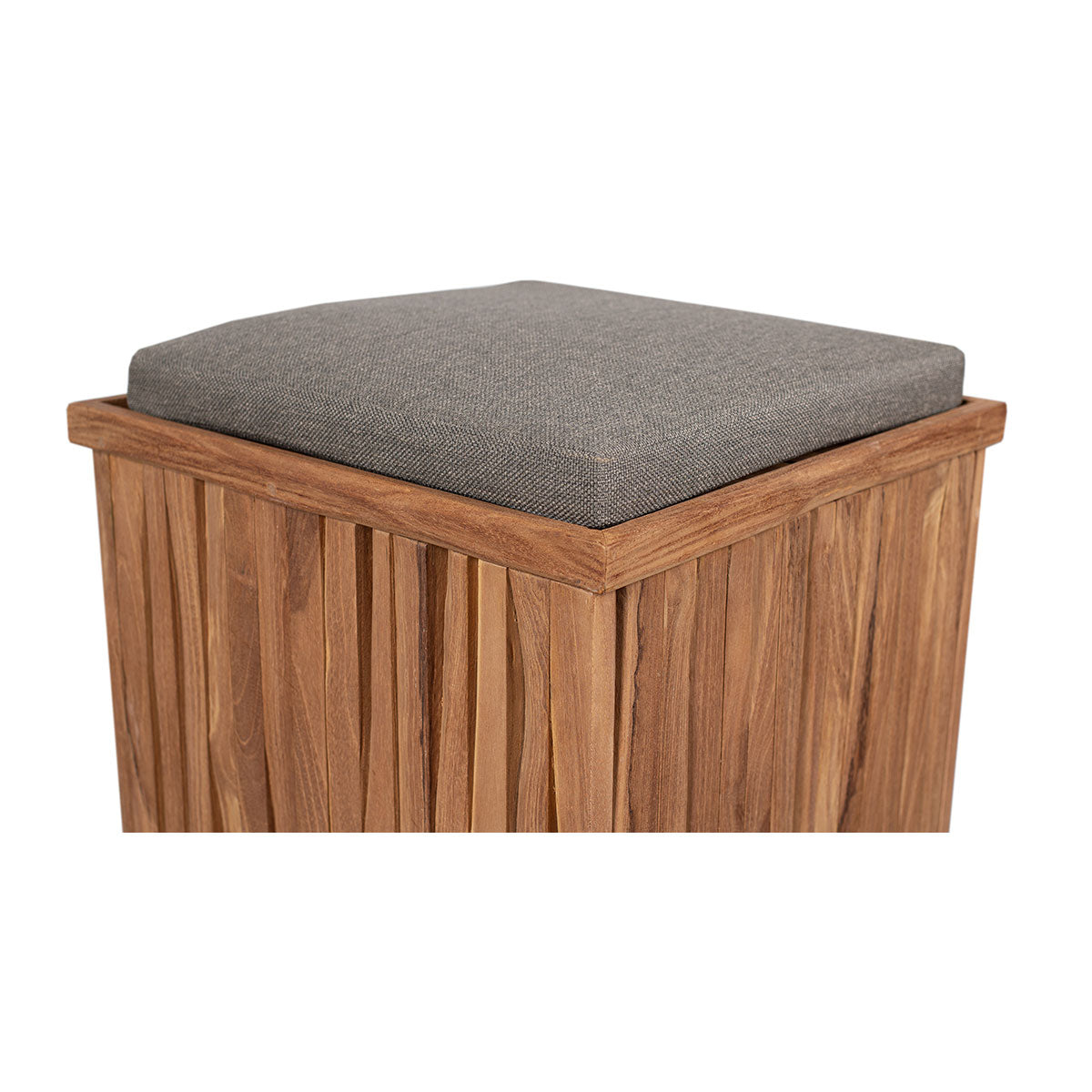 Teak-Box / -Hocker, inkl. Kissenauflage