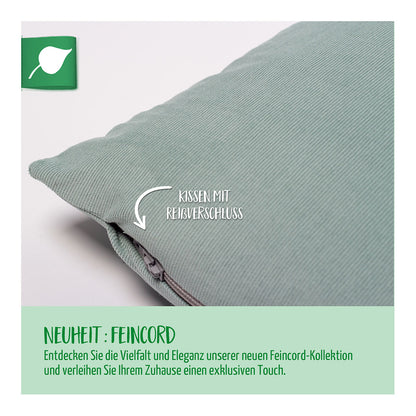 Feincord Zirbenkissen, mint 30 x 30 cm