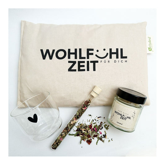 Geschenk-Set – Kleine Wohlfühlzeit mit Kirschkernkissen