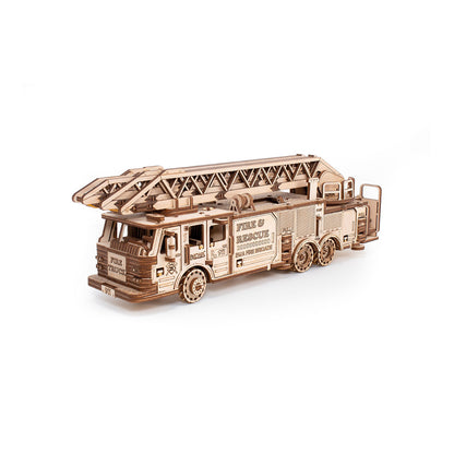 3D-Holzpuzzle Mechanisches Feuerwehrauto
