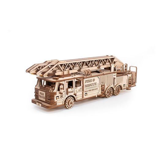 3D-Holzpuzzle Mechanisches Feuerwehrauto