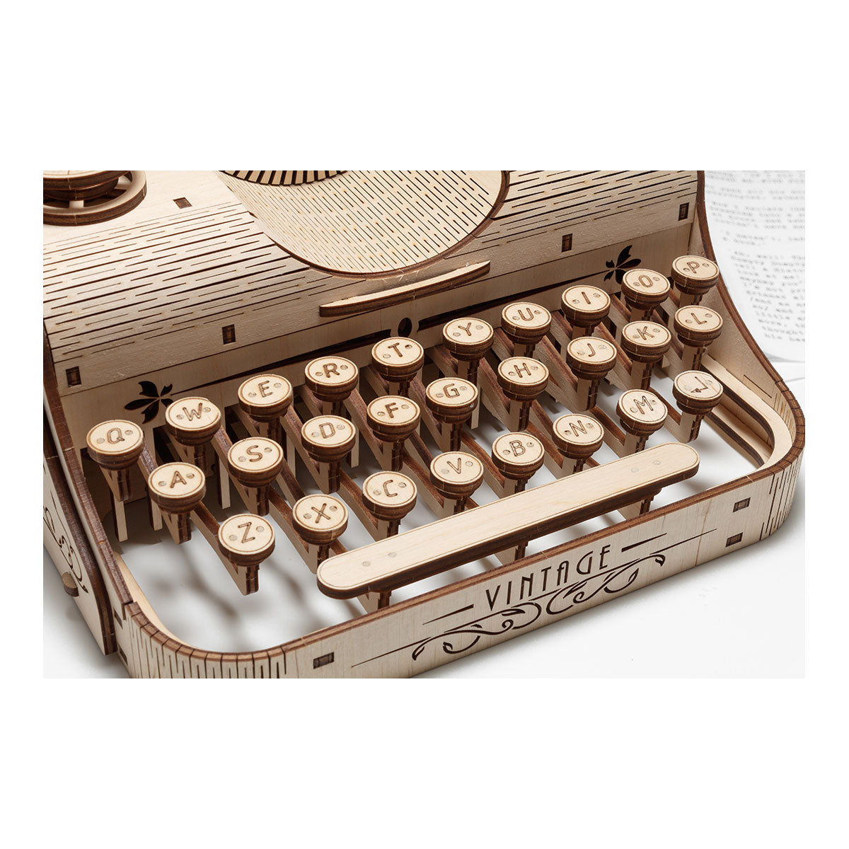 3D-Holzpuzzle Schreibmaschine