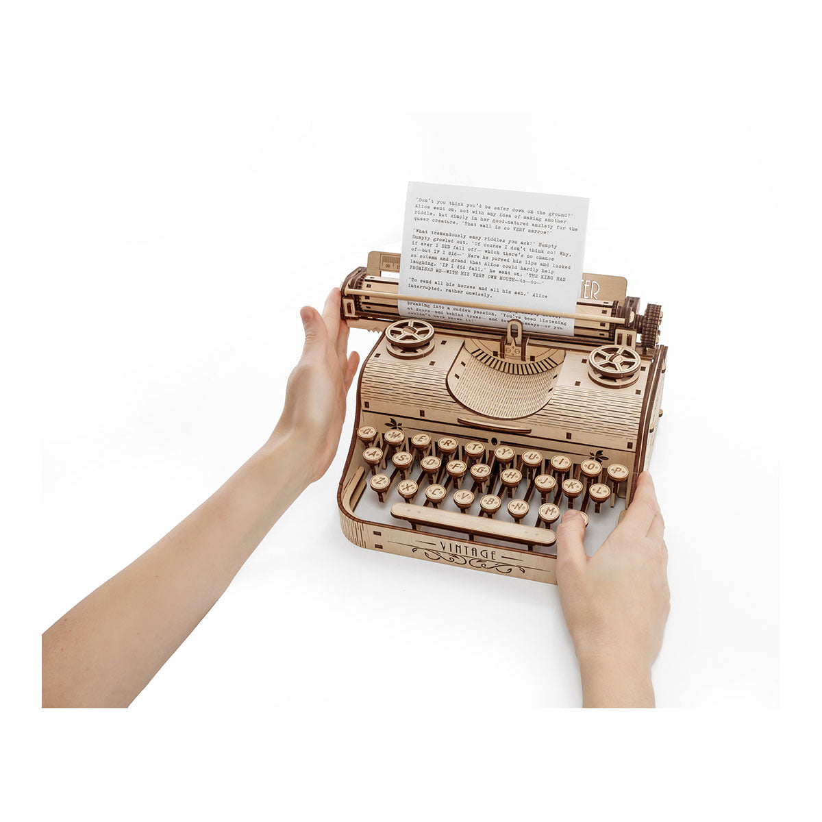 3D-Holzpuzzle Schreibmaschine