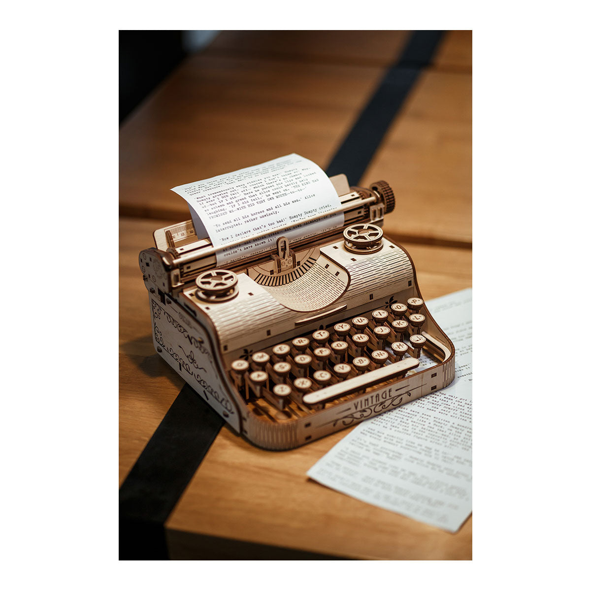 3D-Holzpuzzle Schreibmaschine