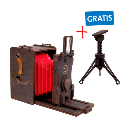 Sofortbildkamera Bausatz, inkl. Fujifilm Instax (für 10 Aufnahmen) + gratis Stativ