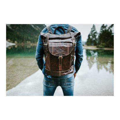 Kurierrucksack MOUNTAINSIDE, aus Büffelleder