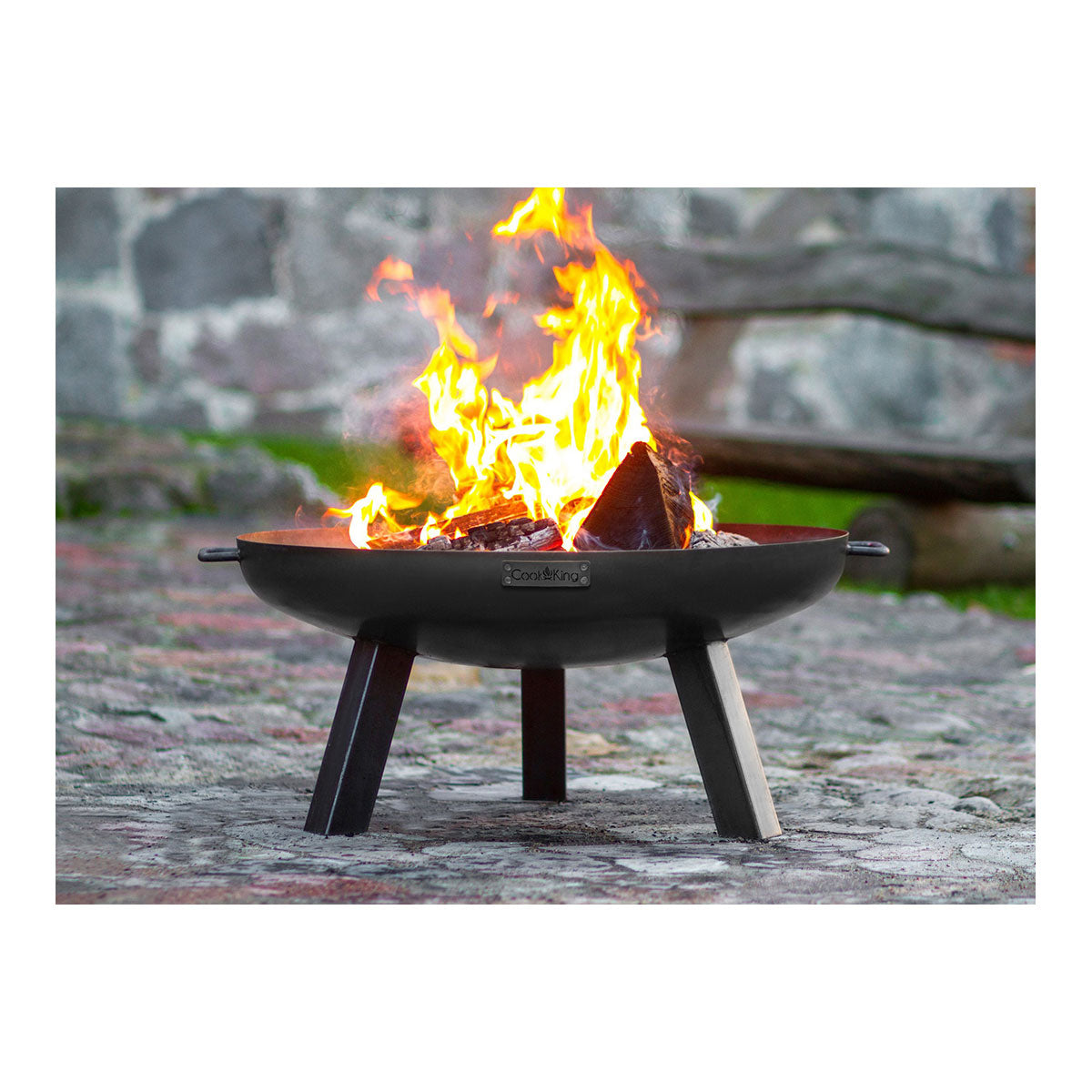 Feuerschale Connecticut rund mit Griffen – Ø 60 cm