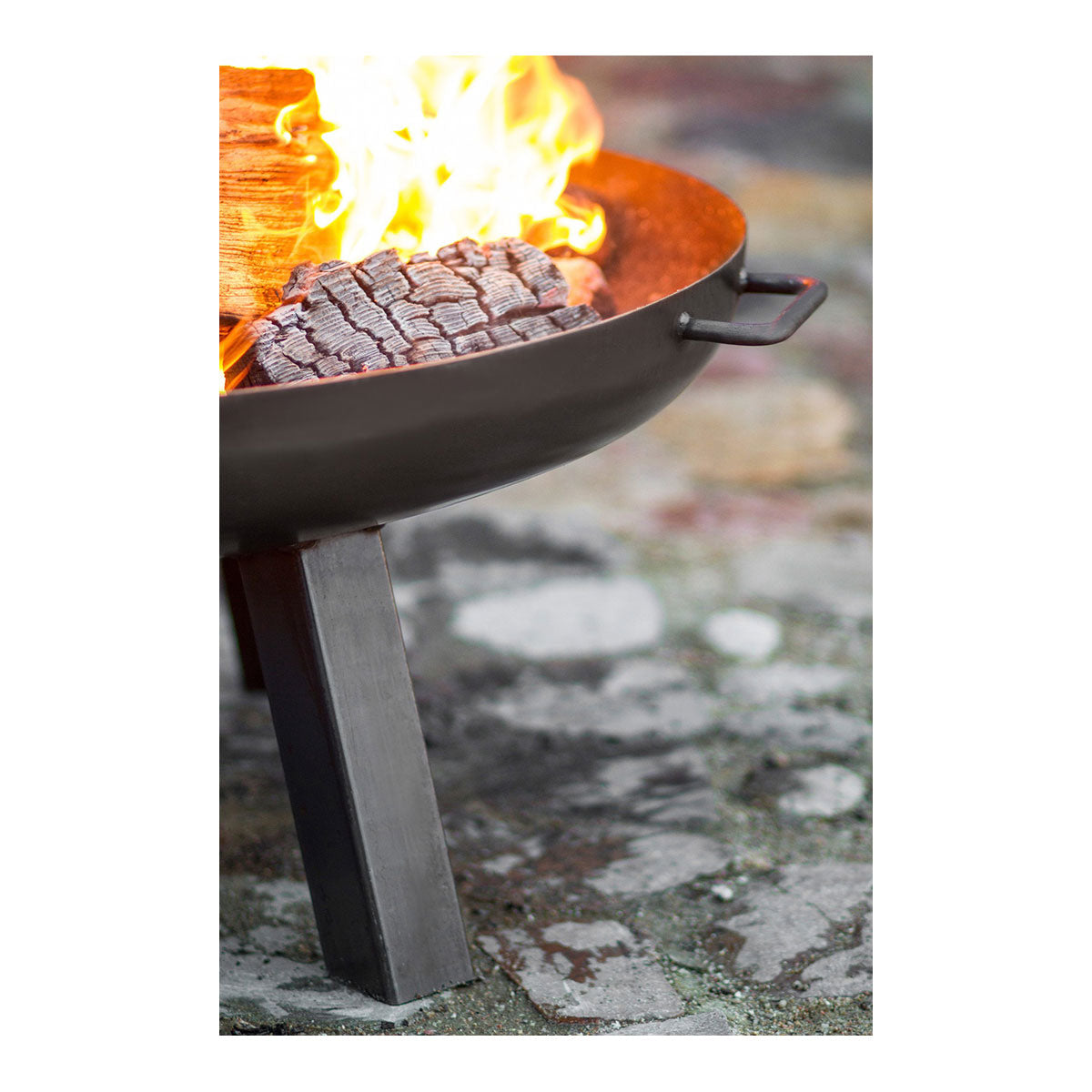 Feuerschale Connecticut rund mit Griffen – Ø 60 cm