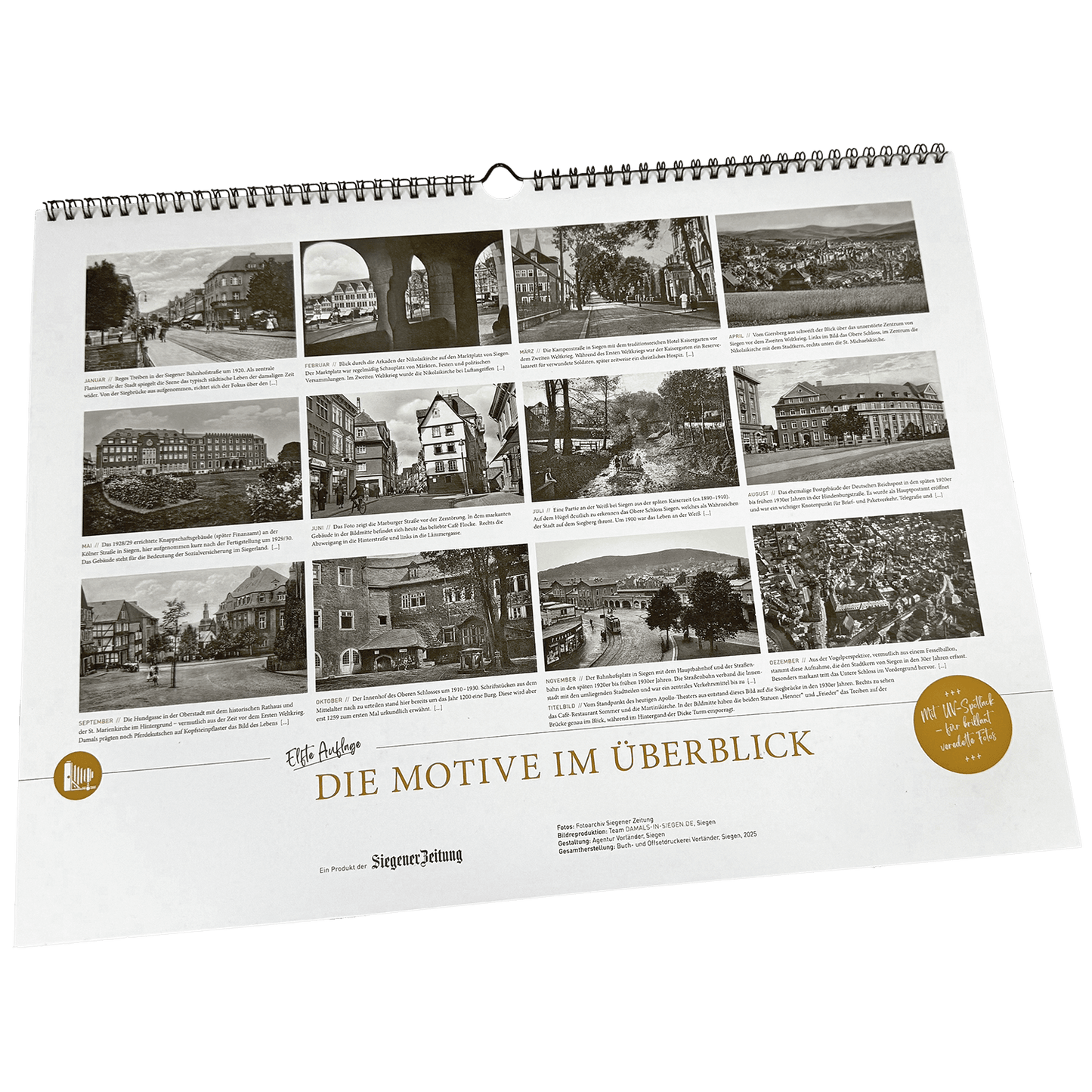 BUNDLE: SIEGEN . Historischer Bildkalender 2026 +  Mini-Puzzle im Reagenzglas